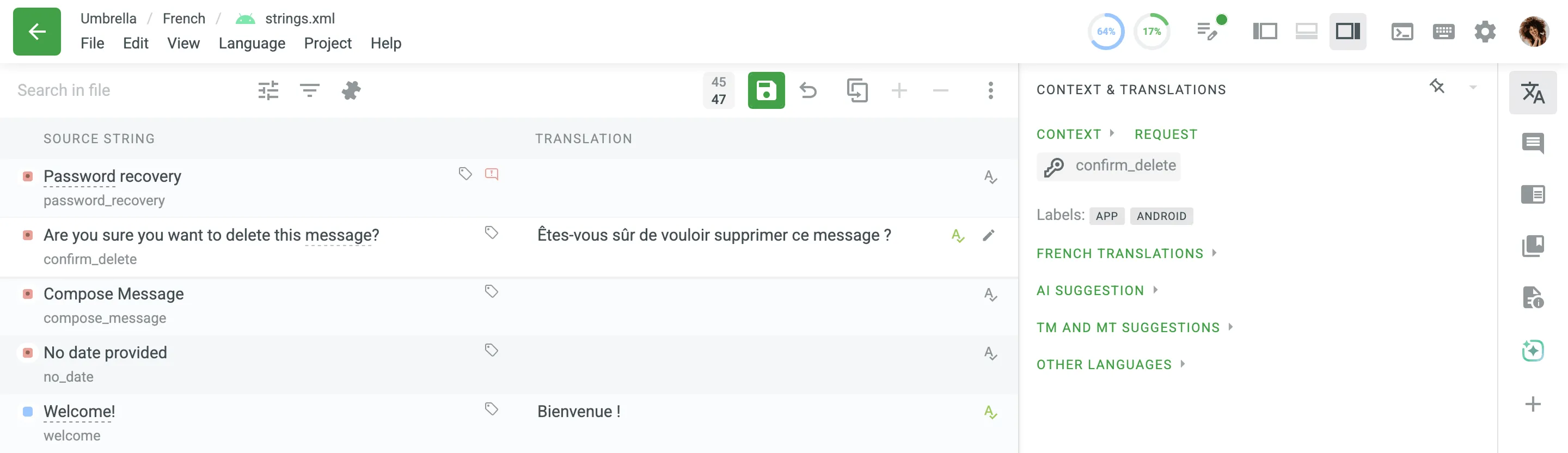 Suggesting Translations